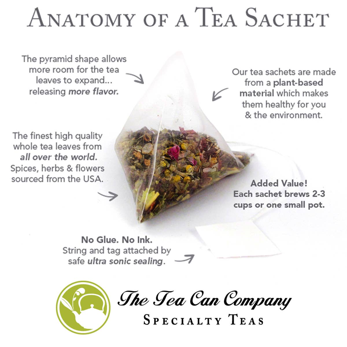The Tea Can Company - Pineapple Turmeric Ginger Green Tea - Sachets