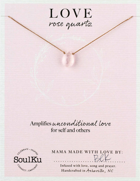SoulKu - Rose Quartz Soul-Full of Light Necklace for Love