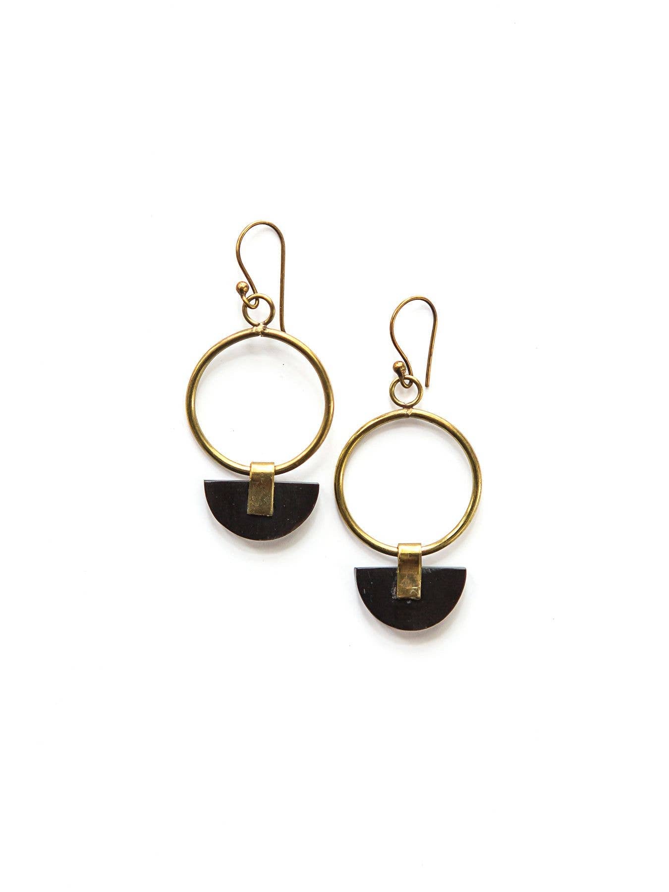 Fair Anita - Art Deco Half Moon Earrings