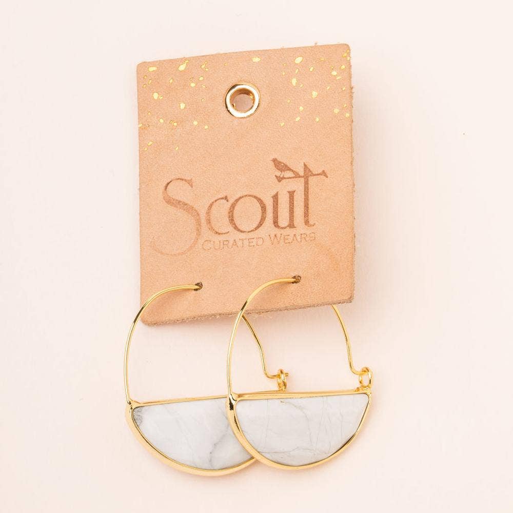 Scout Curated Wears - Stone Prism Hoop - Amazonite/Gold