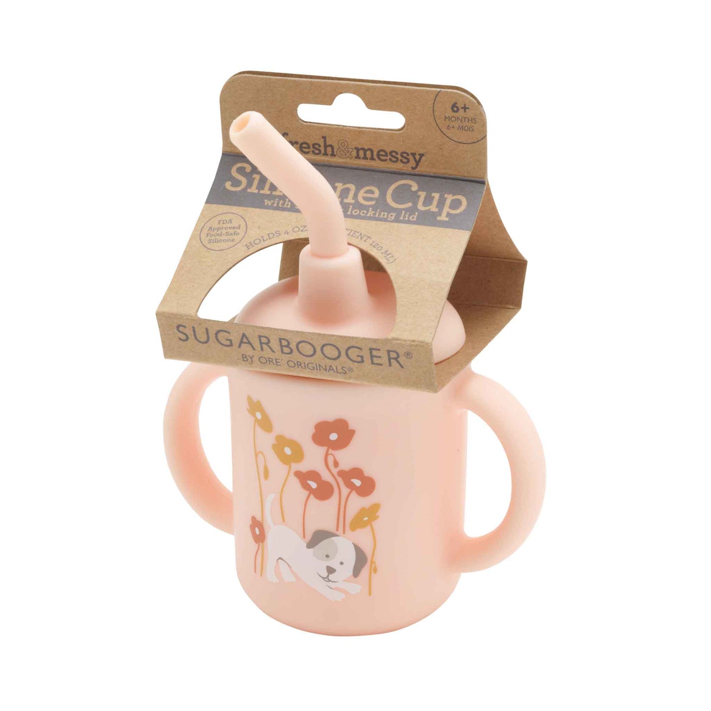Sugarbooger by Ore’ Originals - Fresh & Messy Sippy Cup | Puppies & Poppies