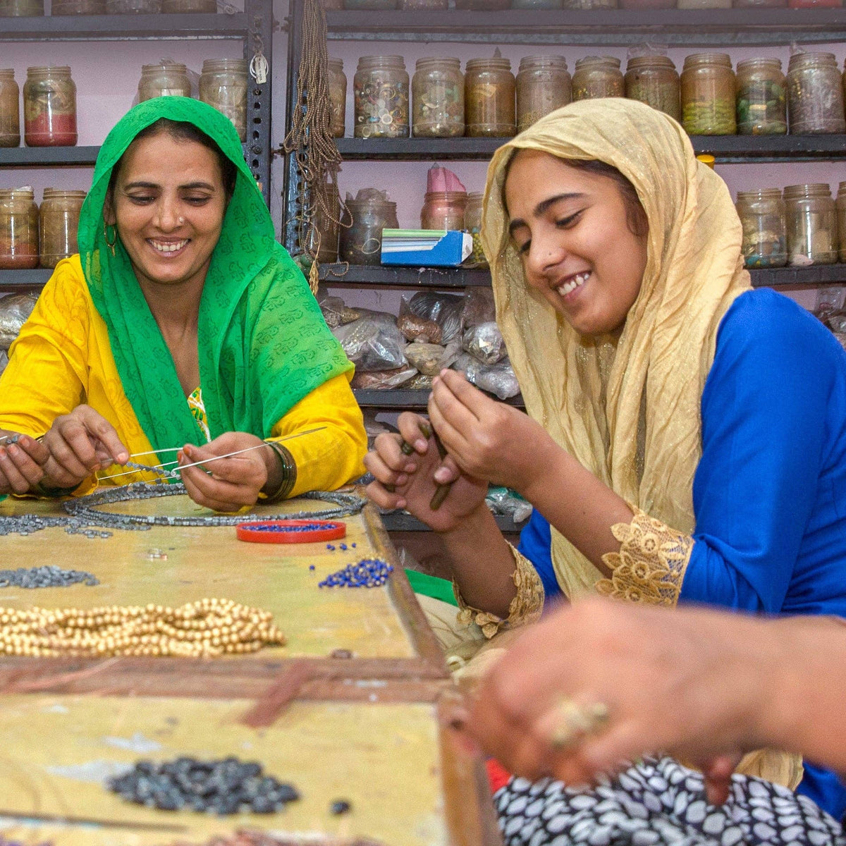 Ten Thousand Villages - Duniya Embroidered Bead Drop Earrings
