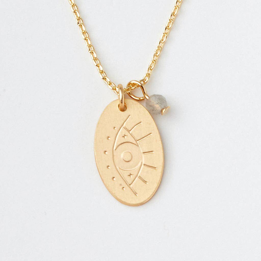 Scout Curated Wears - Stone Intention Charm Necklace - Labradorite/Gold