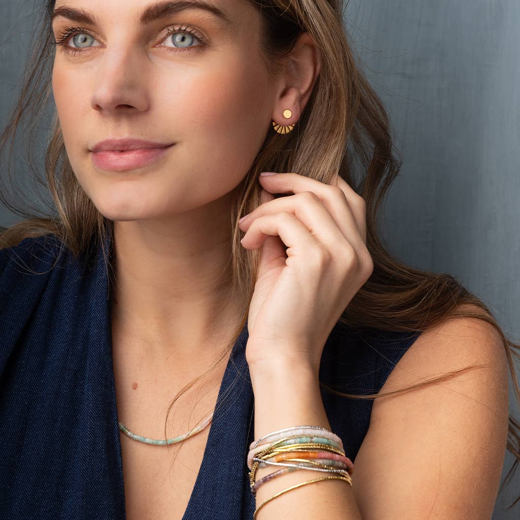 Scout Curated Wears - Refined Earring Collection - Sunburst Ear Jacket/GoldVermeil