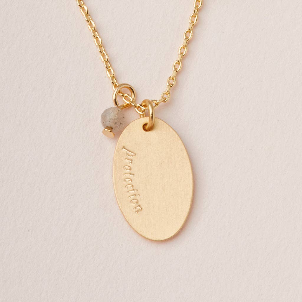 Scout Curated Wears - Stone Intention Charm Necklace - Labradorite/Gold