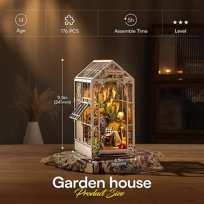 Robotime - TGB06 Garden House Rolife Book Nook Kit DIY Miniature