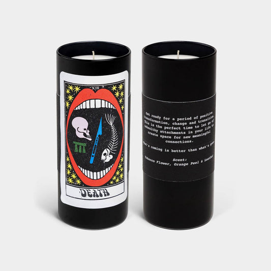 54 Celsius - Tarot Death Candle - 6" Tall & 60 Hr Burn, Tobacco & Orange