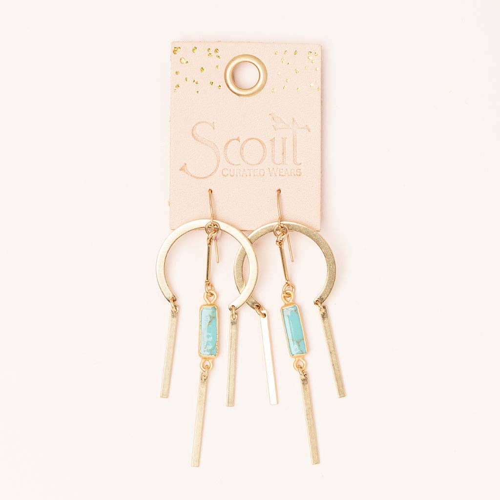 Scout Curated Wears - Dream Stone Earring - Labradorite/Gold