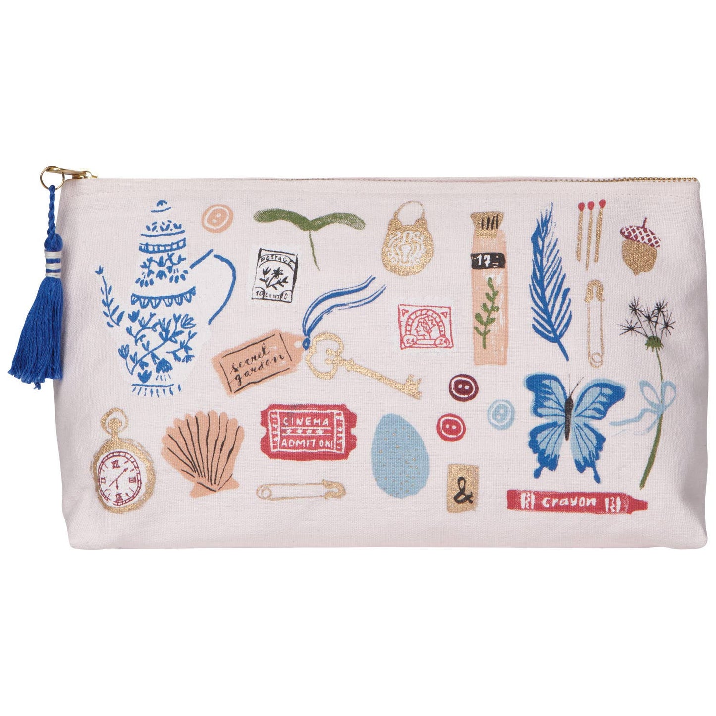 Danica Studio - Danica Studio Large Cotton Cosmetic Bag Finders Keepers