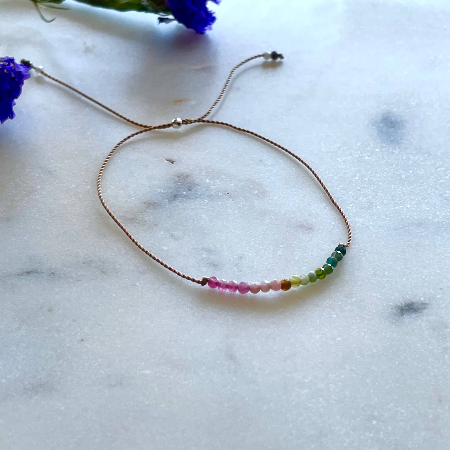 Soulsilk - Watermelon Tourmaline Bracelet- Protection