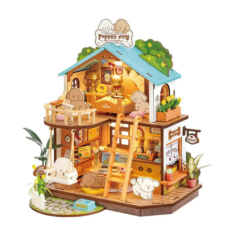 Robotime - DG169 Puppy's Cozy Villa Rolife DIY Miniature House Puzzles
