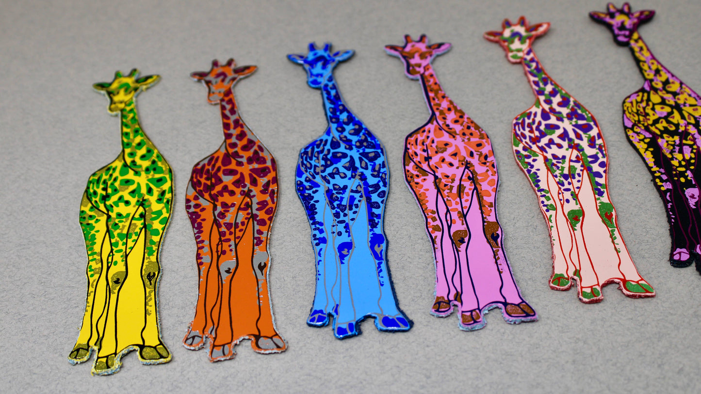 Ark Colour Design - Giraffe Shaped Leather Bookmark