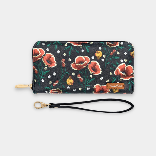 Monarque - Frida Kahlo Poppies Wristlet Wallet