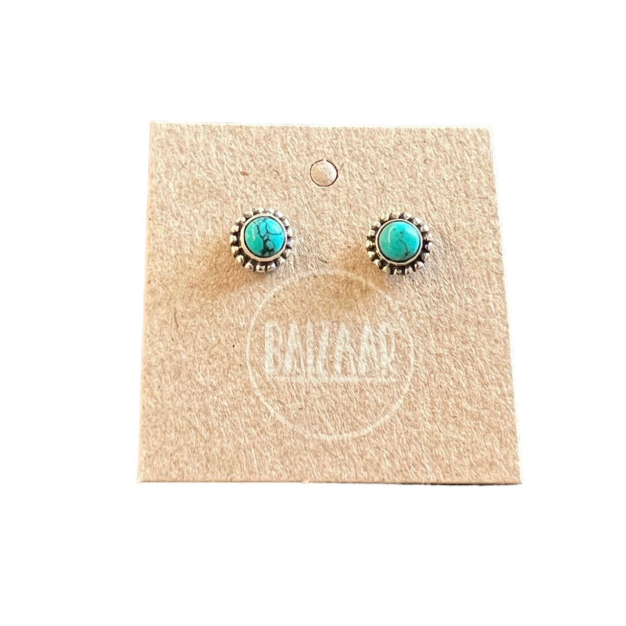 Baizaar - Sterling Silver Small Spotted Studs Earring