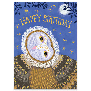 Magic Owl Birthday Greeting Card