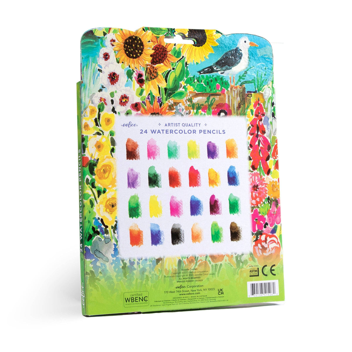 eeBoo - Seaside Garden 24 Watercolor Pencils