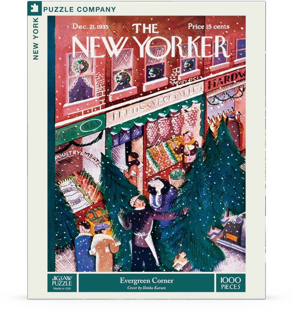 New York Puzzle Company - Evergreen Corner - 1000 Piece Jigsaw Puzzle