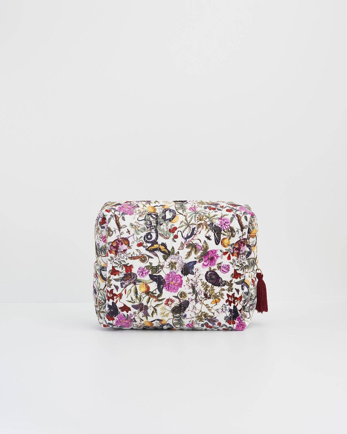 Fable England - FABLE Floral Engravings Large Velvet Cosmetic Bag