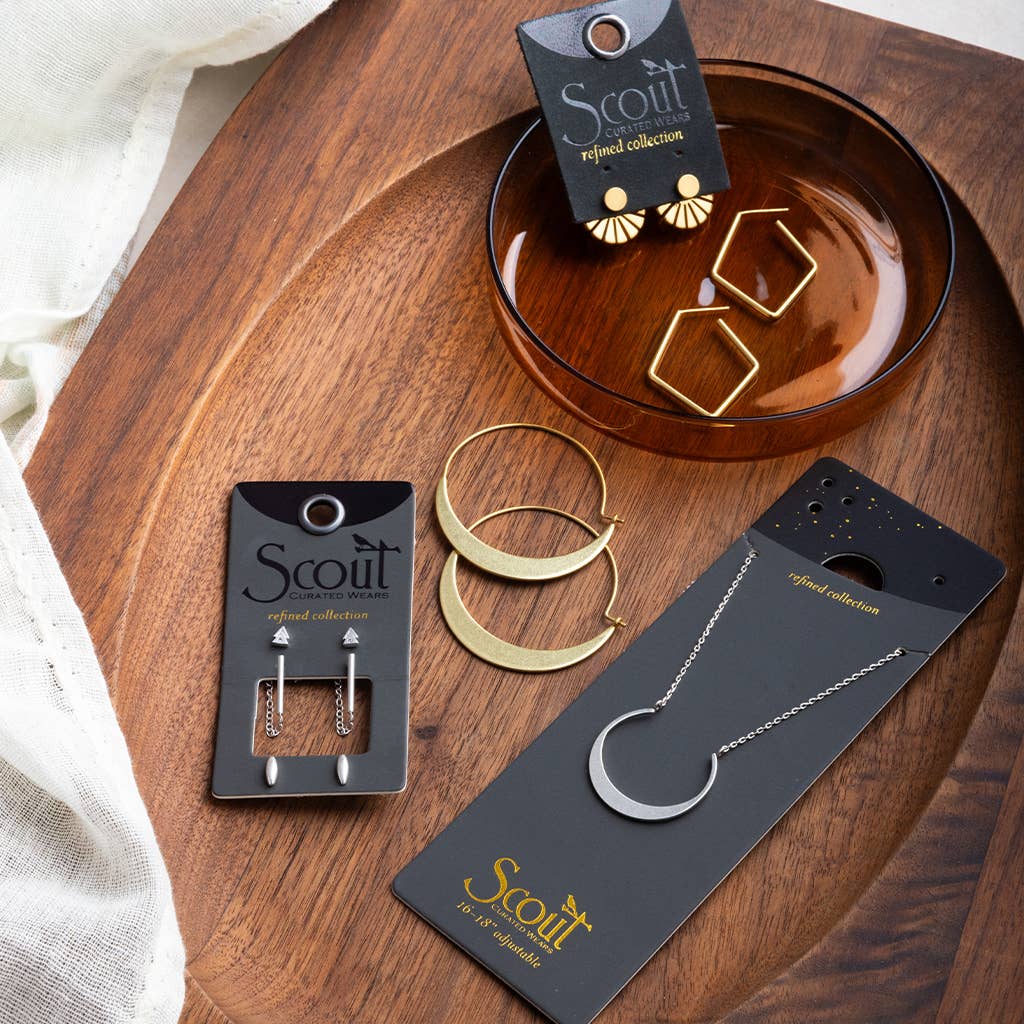 Scout Curated Wears - Refined Earring Collection - Sunburst Ear Jacket/GoldVermeil