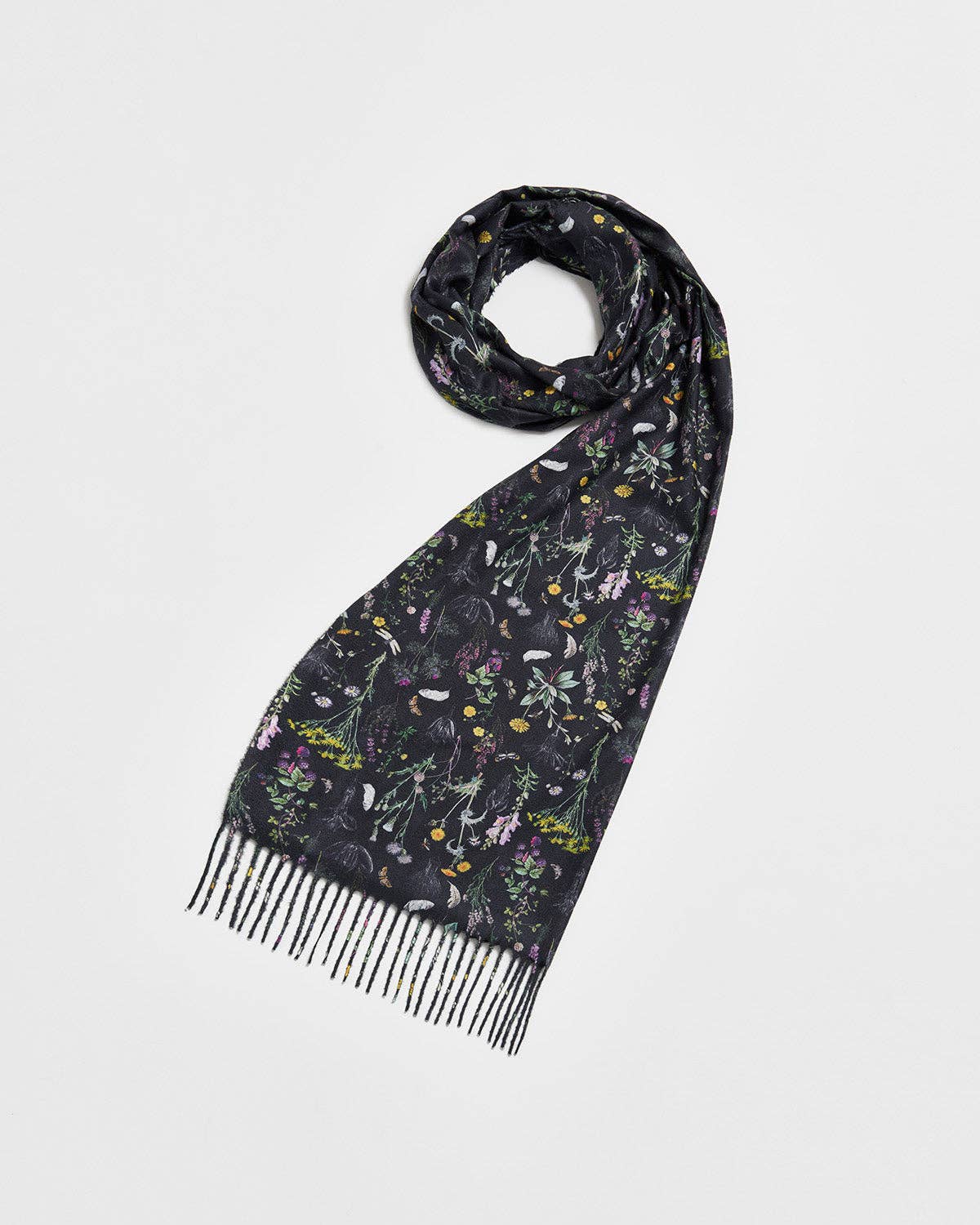 Fable England - Wilderness Black Tassel Scarf