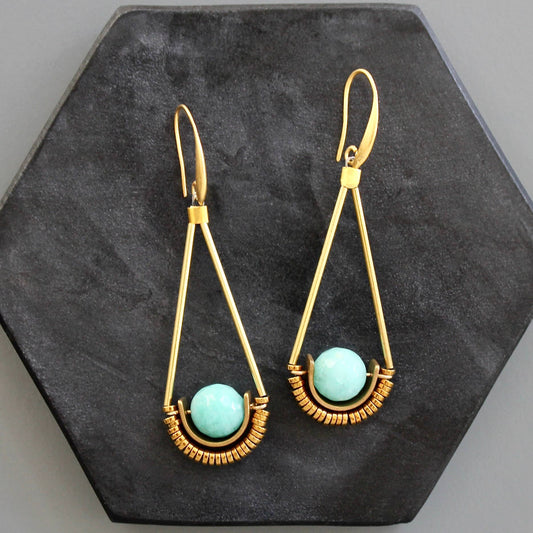 David Aubrey Jewelry - KYLE39 amazonite earrings