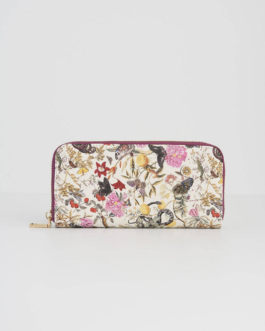 Fable England - FABLE Floral Engravings Large Zip Wallet