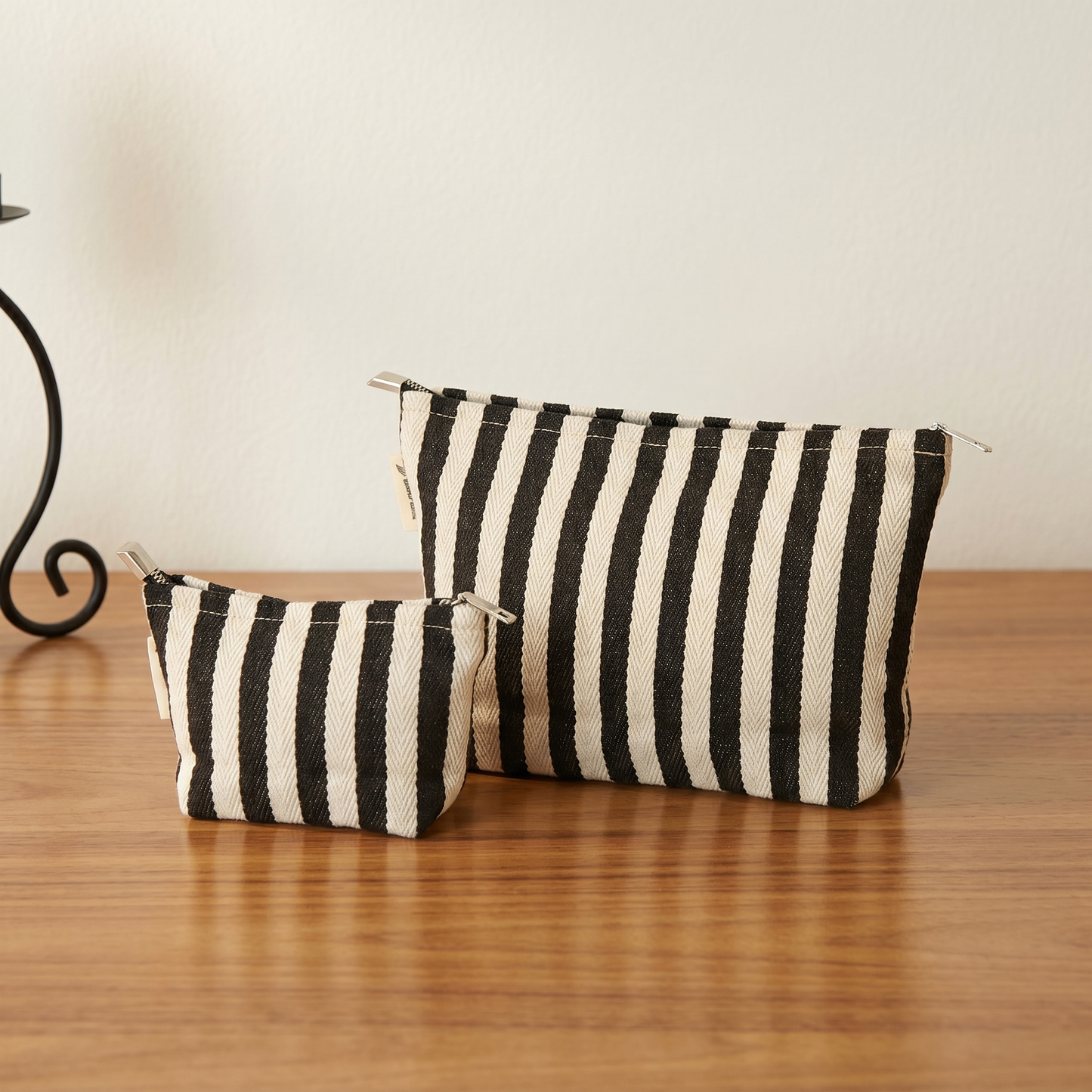 Cabana Stripe Toiletry / Makeup Bag - Travel-Friendly Cosmetic Bag