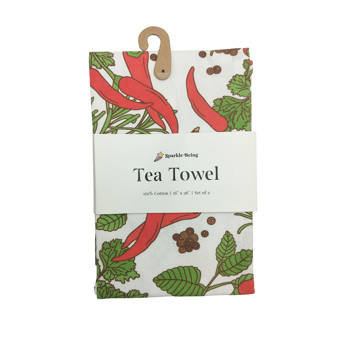 Chili Pepper Kitchen Tea Towels – Set of 2 | Cotton Dish Towels, Fun & Colorful Cooking Accessories