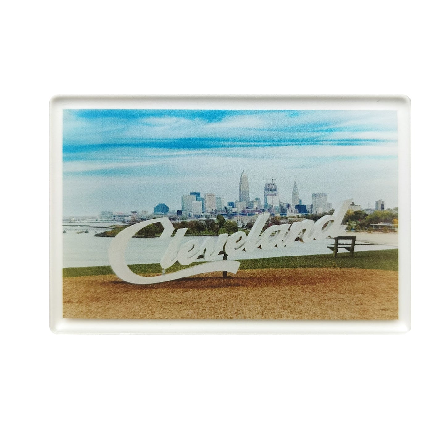 Cleveland Skyline Acrylic Magnet – Cleveland, Ohio Souvenir