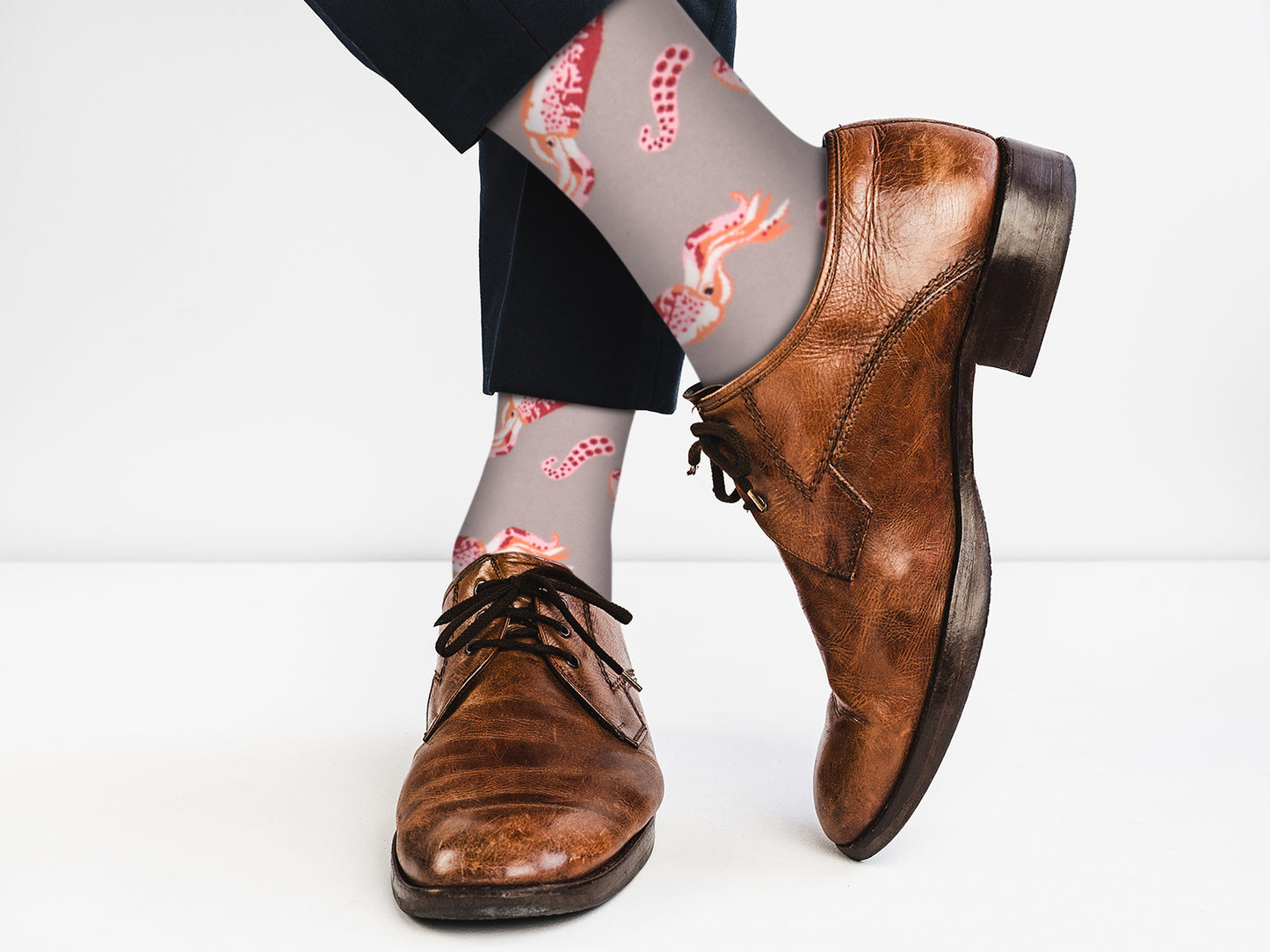 Seafood Casual Dress Socks – Squid – For Men And Women