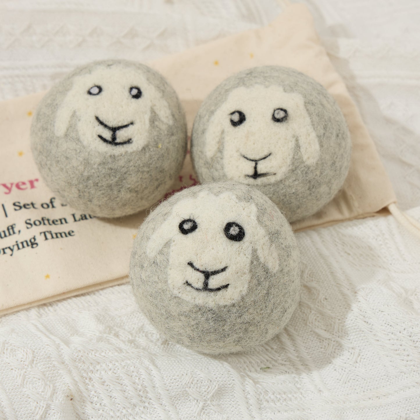 Sheep Eco Wool Dryer Balls – Set of 3