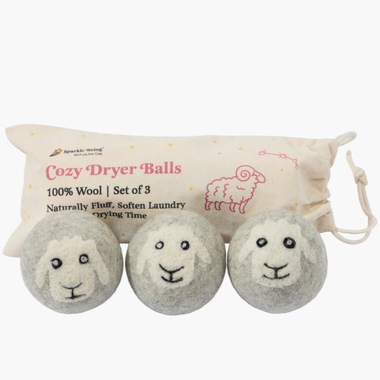 Sheep Eco Wool Dryer Balls – Set of 3