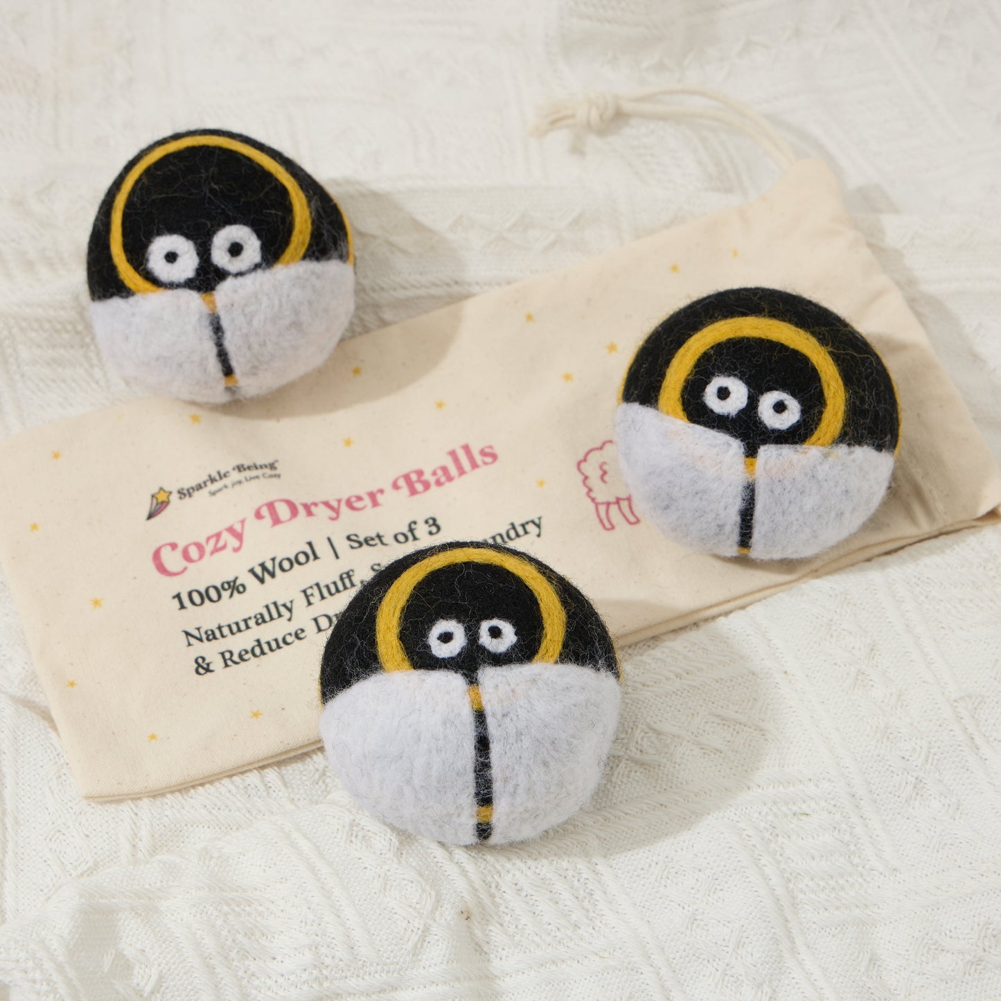 Bee Eco Wool Dryer Balls - Set of 3