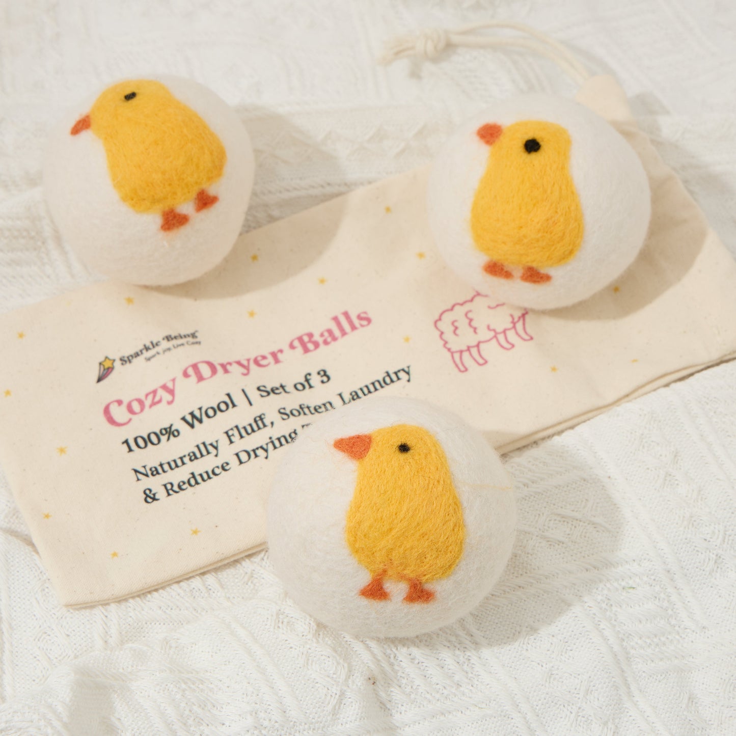 Chick Eco Wool Dryer Balls – Set of 3