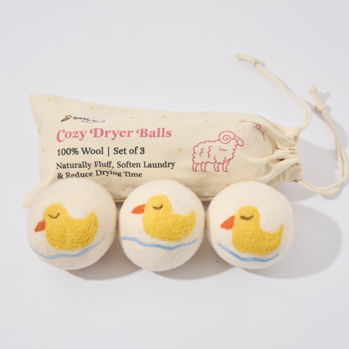 Duck Eco Wool Dryer Balls – Set of 3