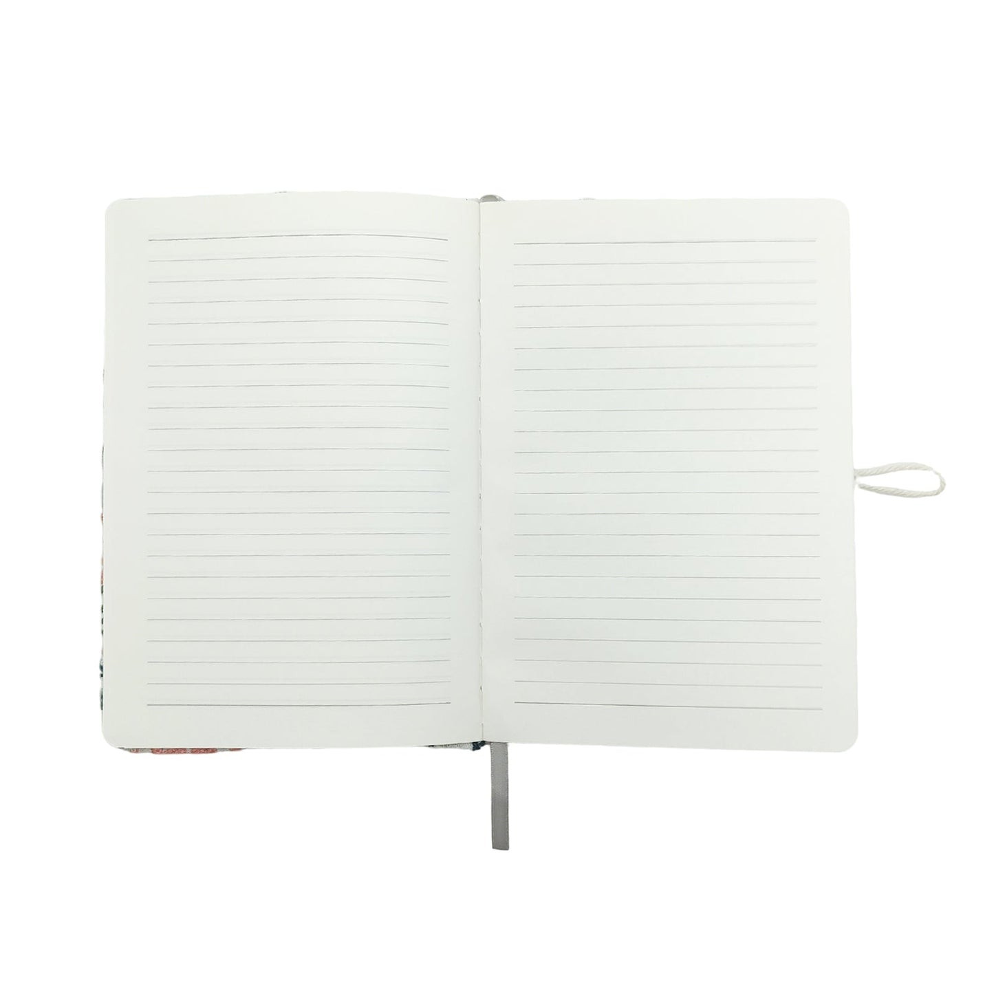 Embroidered Wildflower Blush Fabric Journal with Button Closure (Pink)