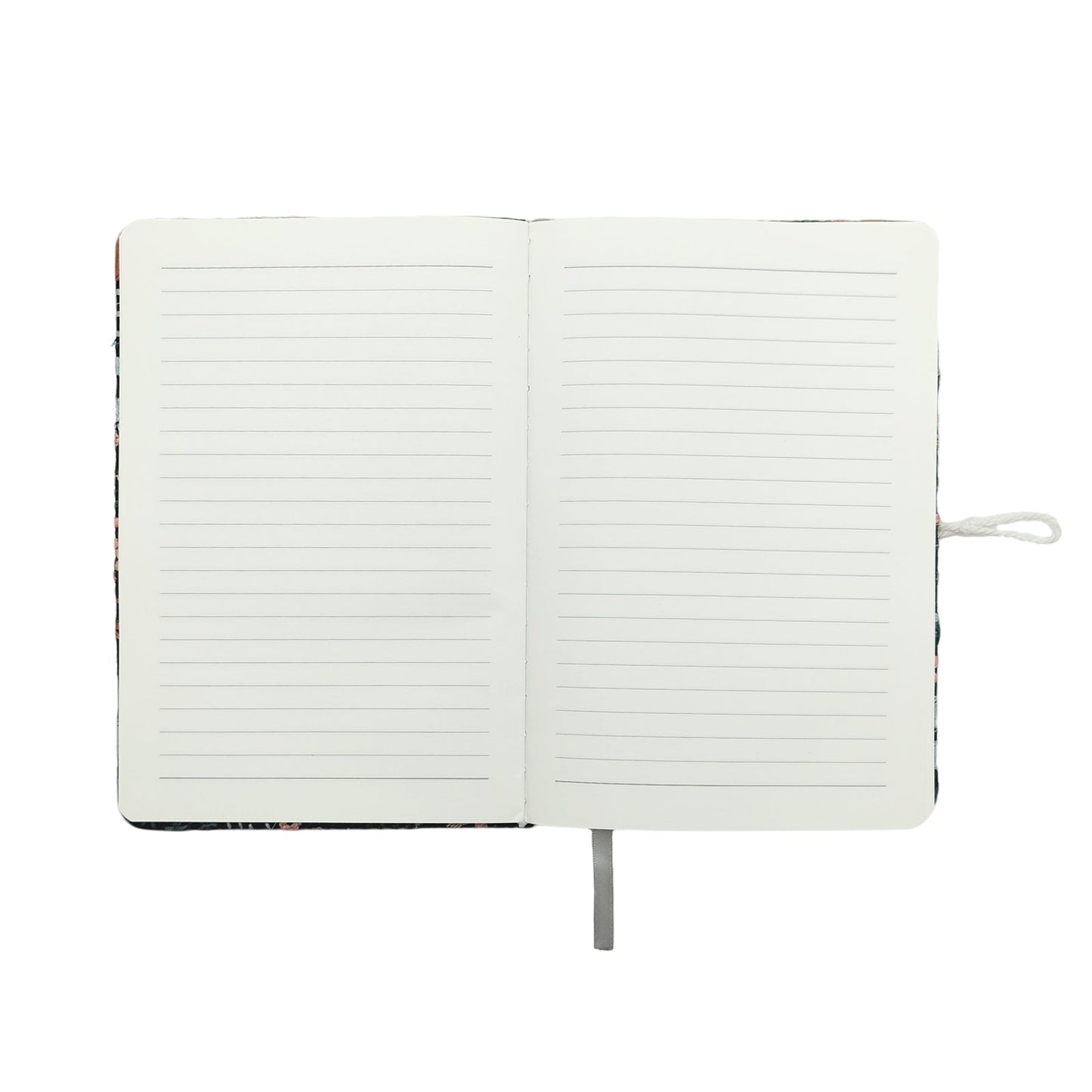 Embroidered Wildflower Midnight Fabric Journal with Button Closure (Midnight)
