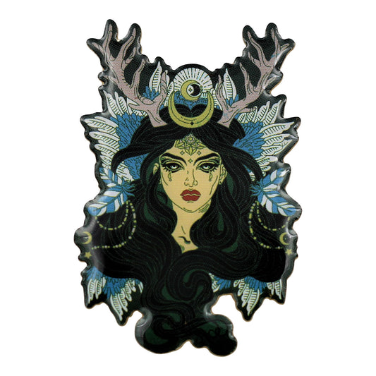 Enchantress Sorceress Wiccan Druid or Witchy Enamel Pin