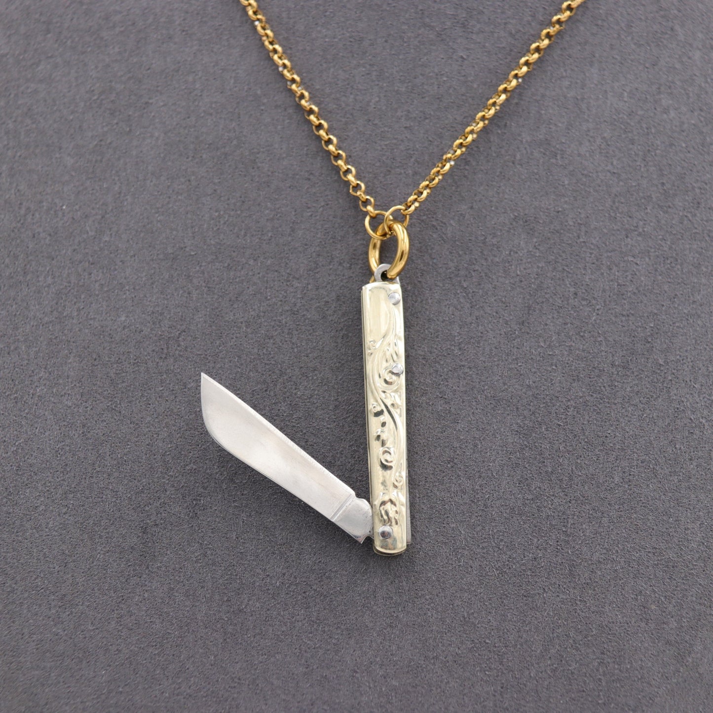 Engraved Handle Mini Folding Pocket Knife