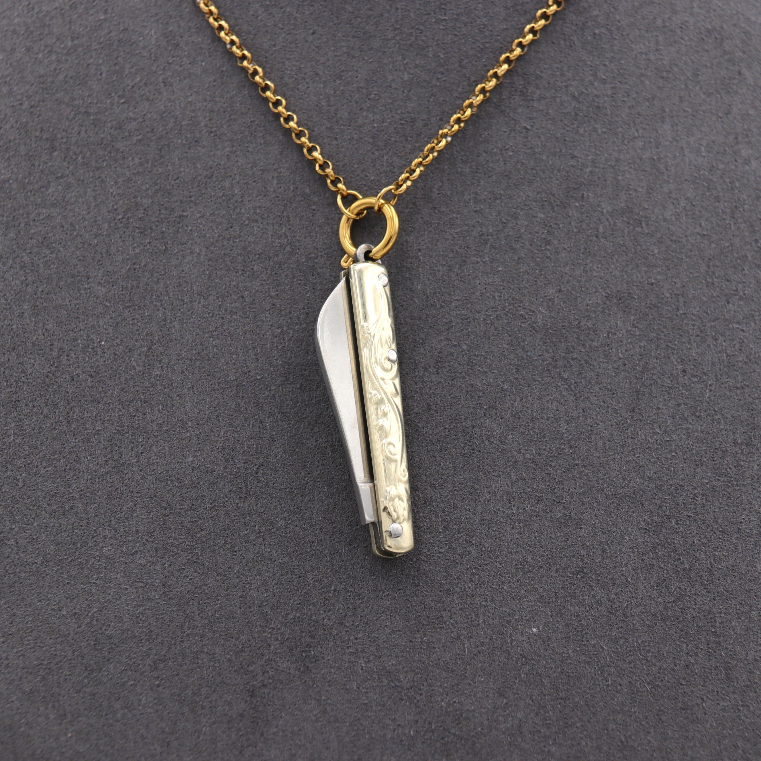 Engraved Handle Mini Folding Pocket Knife