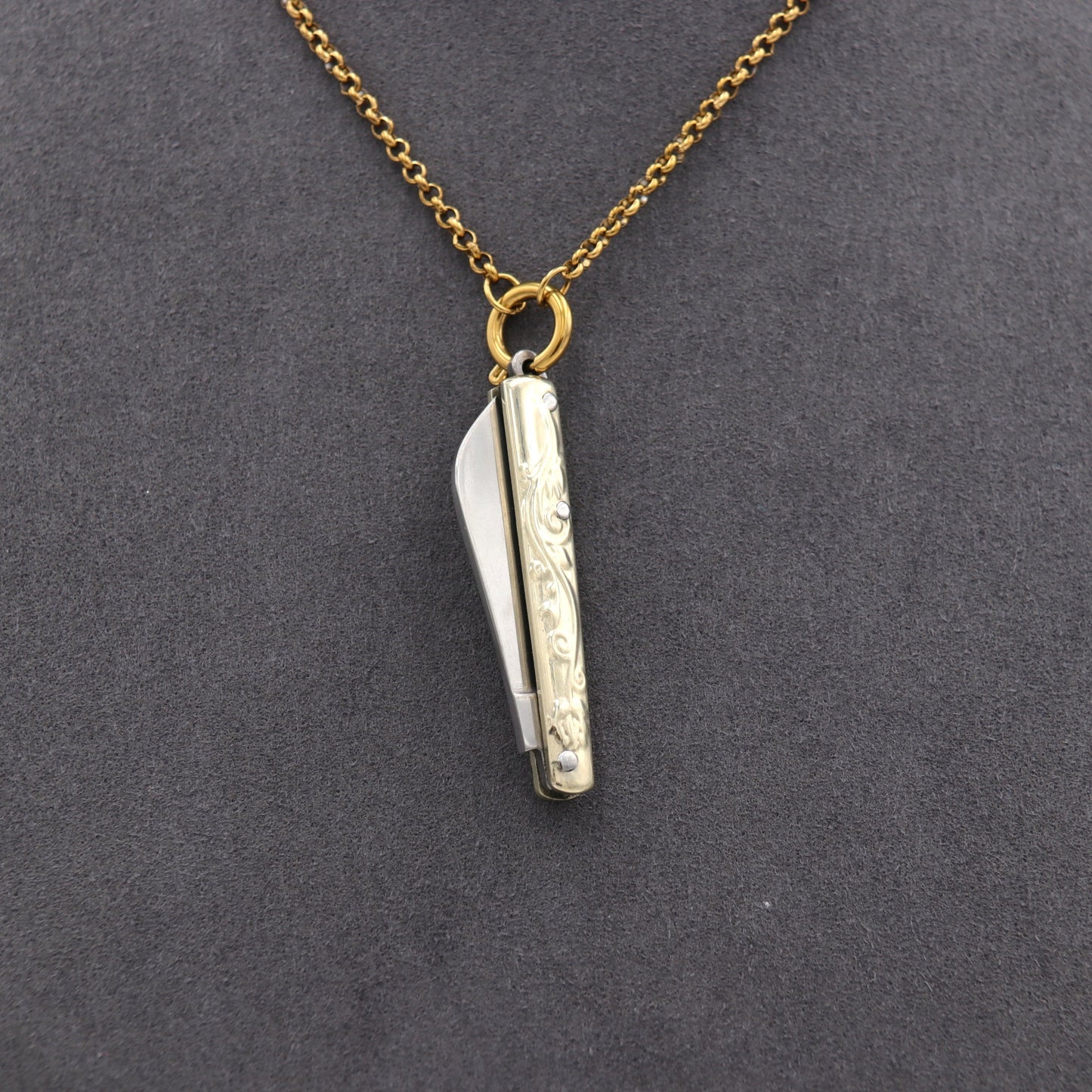 Engraved Handle Mini Folding Pocket Knife