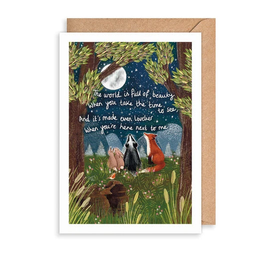 World of Beauty Fox & Friends Greeting Card