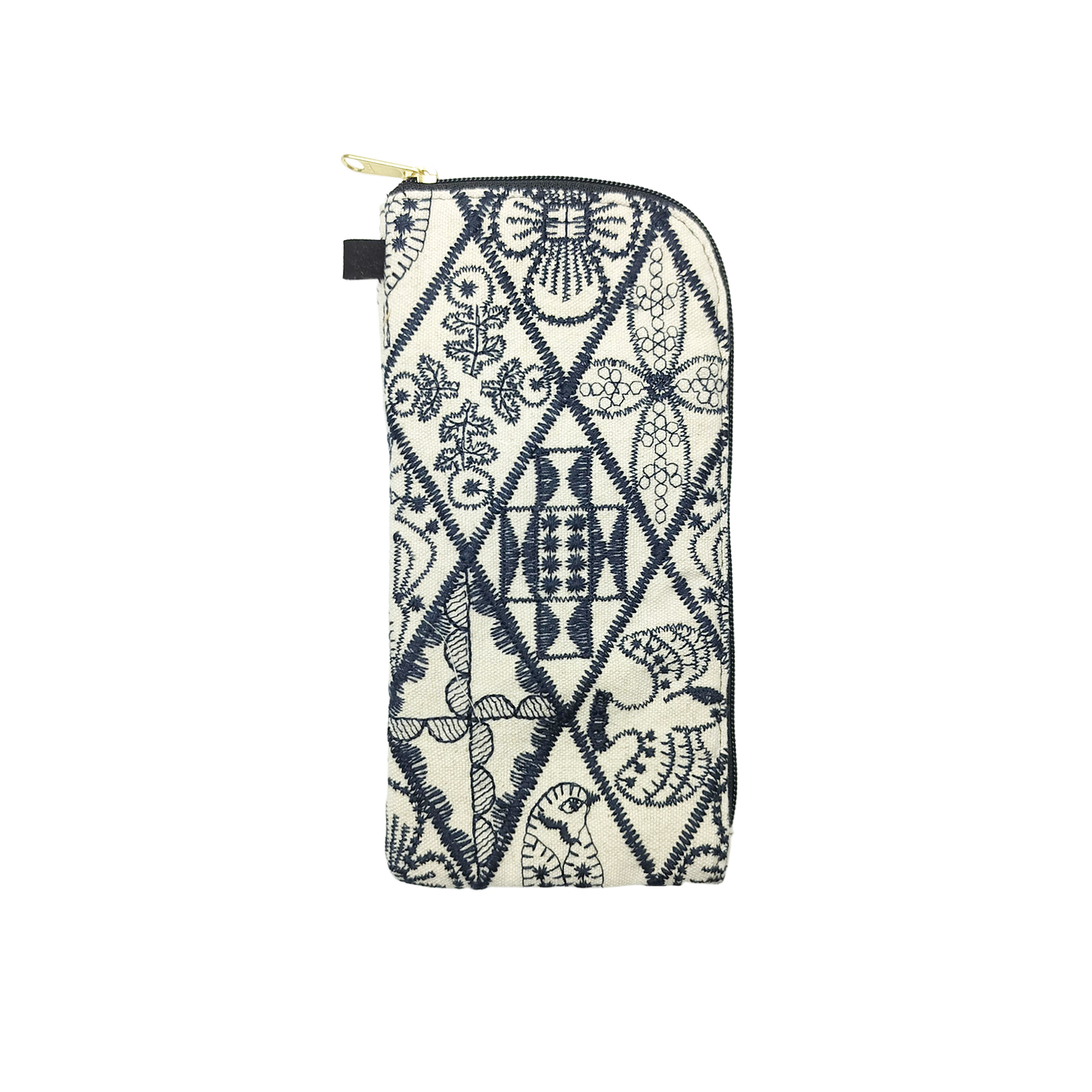 Embroidered Multi-Use Pouch – Two-Tone Reversible Design