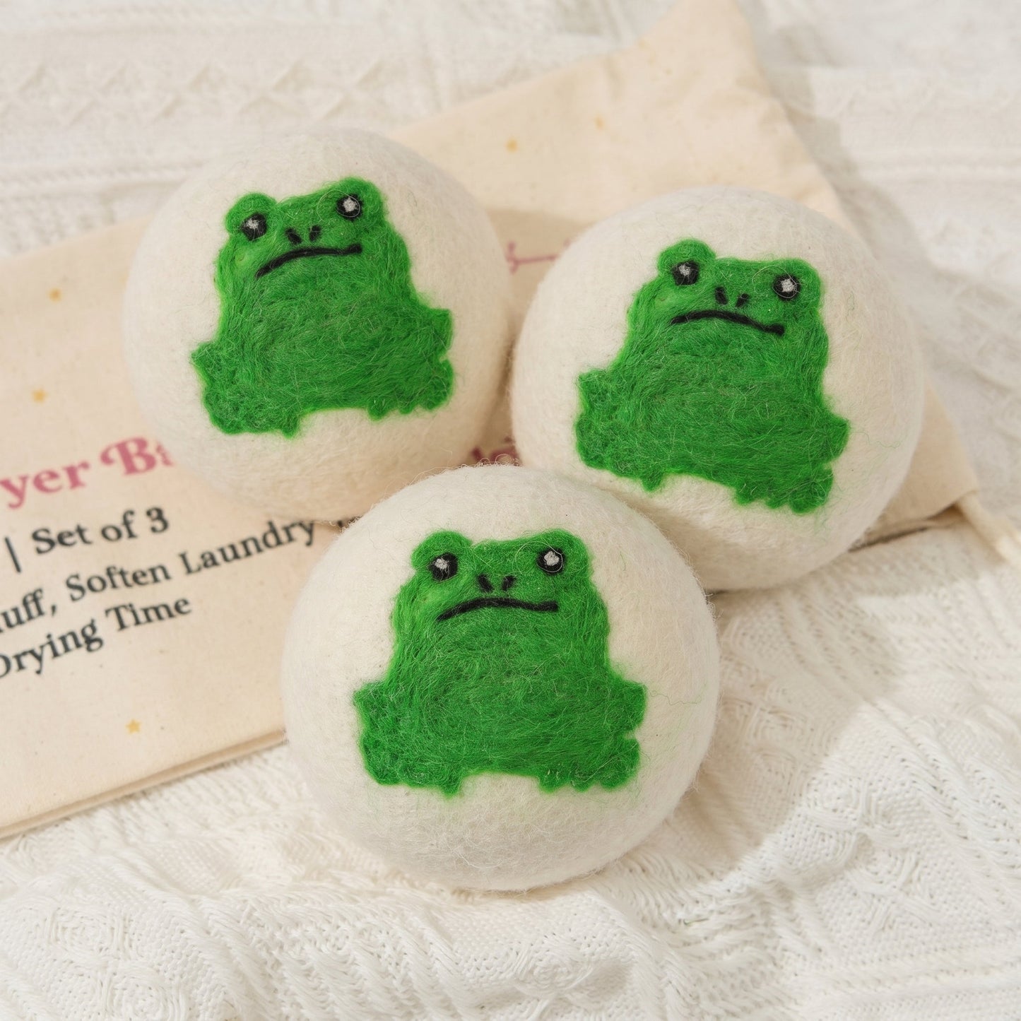 Frog Eco Wool Laundry Dryer Balls - Set of 3
