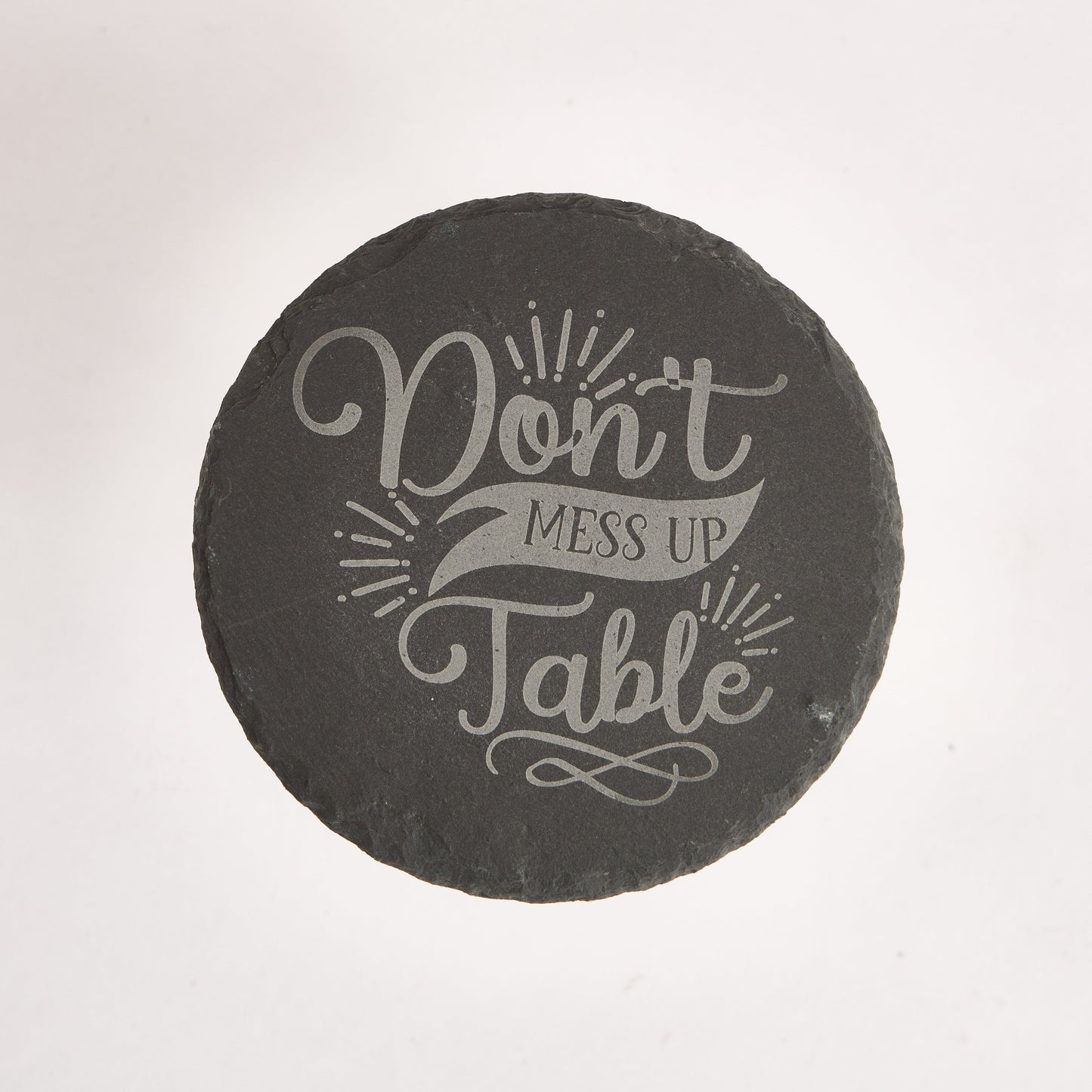Funny Slate Coaster Set – Engraved Drink Coasters with Quotes | Coffee & Tea Lovers Gift