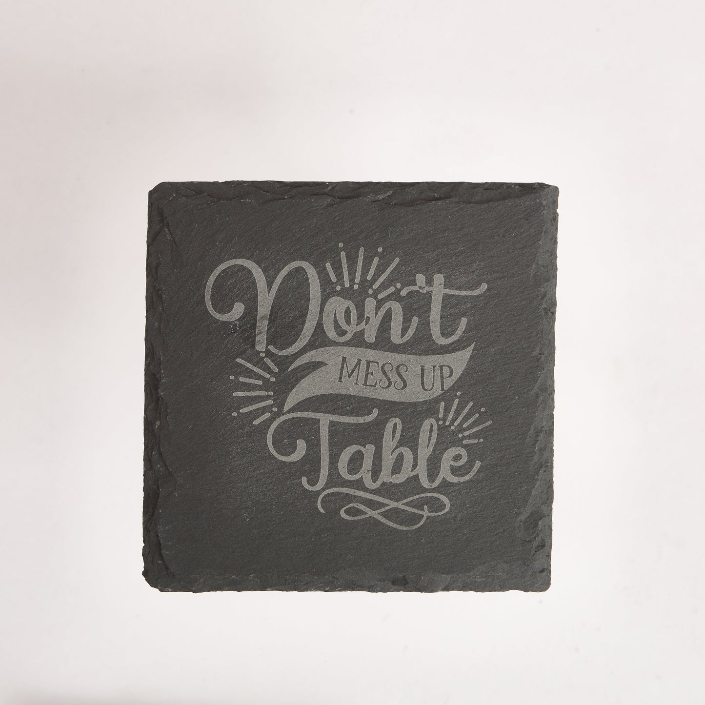 Funny Slate Coaster Set – Engraved Drink Coasters with Quotes | Coffee & Tea Lovers Gift