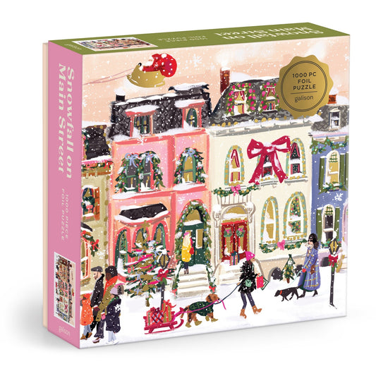 Galison - Snowfall on Main Street 1000-Piece Foil Puzzle