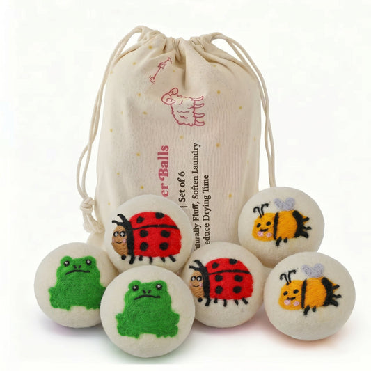 Garden Friends Eco Wool Laundry Dryer Balls – Set of 6