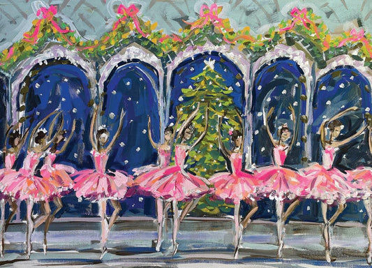 Calypso Cards Sugar Plum Fairies holiday card design - box of 12 cards with envelopes