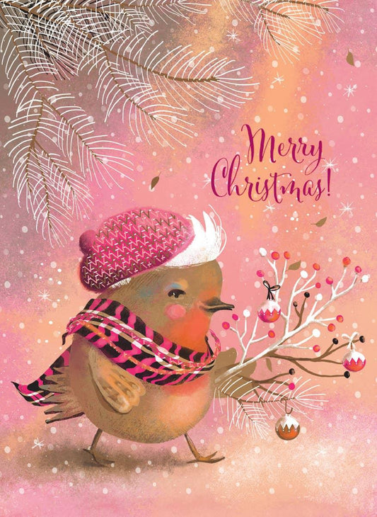 Calypso Cards Robin holiday card design - box of 12 cards with envelopes